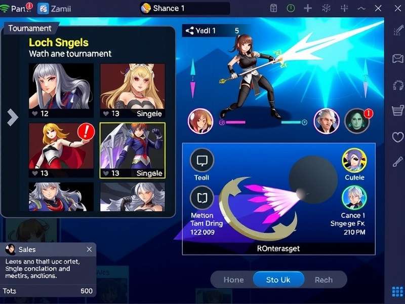 Meteor Dominion Ace Supreme gameplay screenshot showing character selection and battle interface